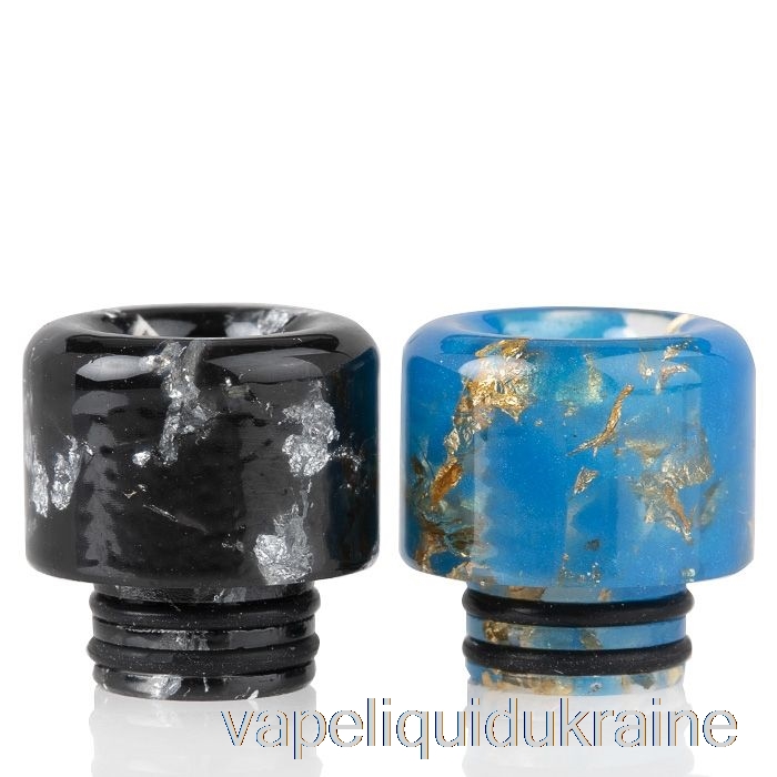 Vape Ukraine 510 Sequins Resin Drip Tip Gold Black